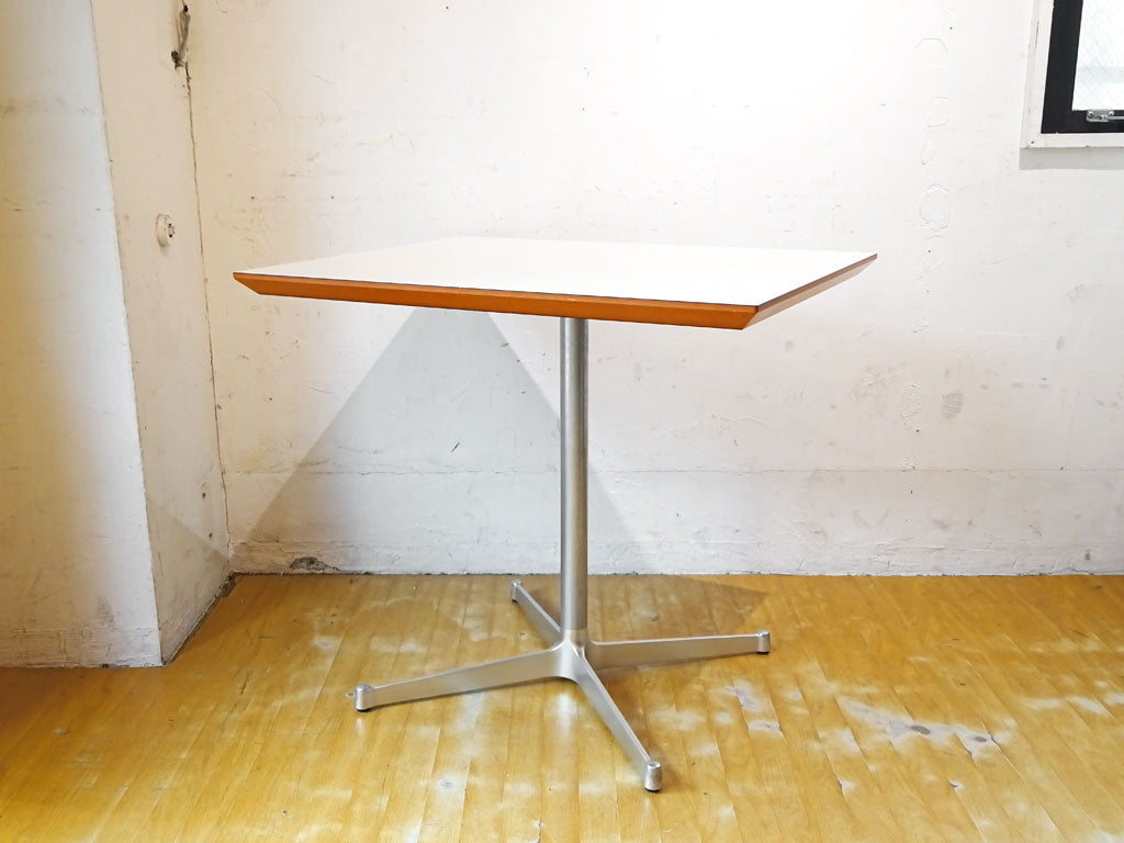 ディーアンドデパートメント D&DEPARTMENT カフェテーブル Cafe Table ホワイトメラミン天板 クロームメッキ X脚 ミッドセンチュリー 中古品 買い取りしました。