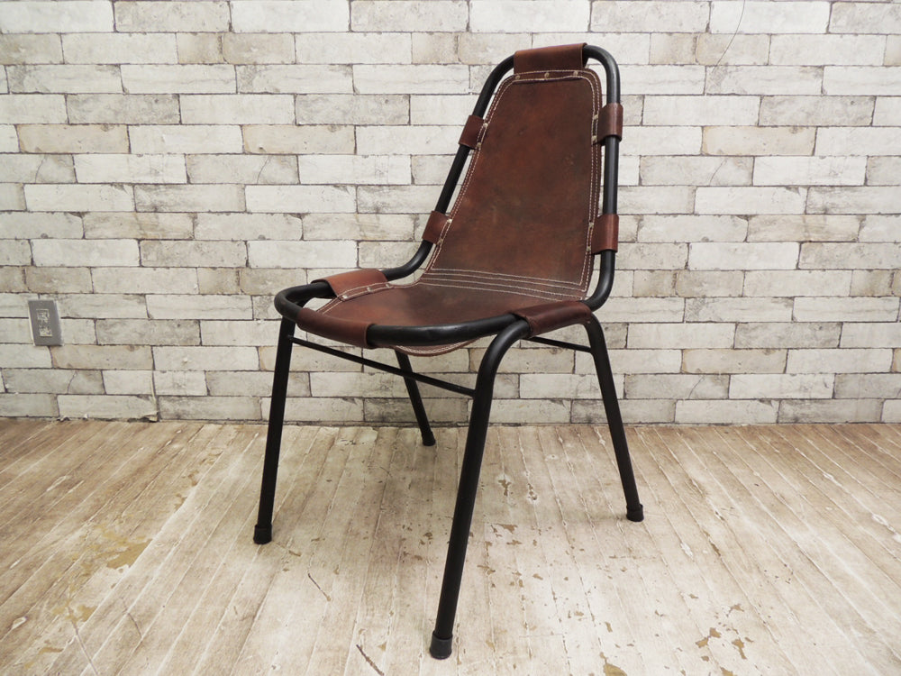 レザルクチェア Les Arcs Chair ダイニングチェア スタッキング ブラック × ブラウン ビンテージ レアアイテム   中古品 買い取りしました。