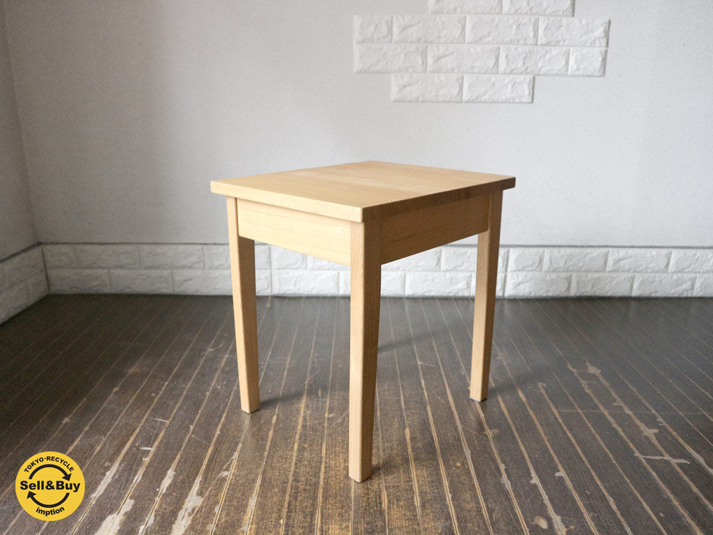 無印良品 MUJI サイドテーブル 引き出し付き タモ材 廃番　中古品  買い取りしました。経堂店 出張買取もお任せ下さい。