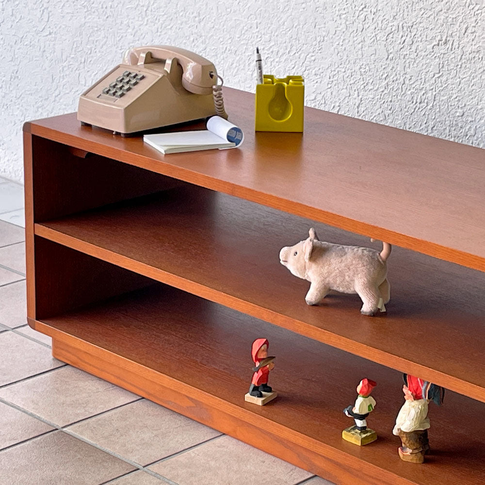 イデー IDEE マルー TV キャビネット MALUH TV CABINET AVボード アジャスター オープンタイプ アントンブラウン アッシュ材 W140cm 定価133,100円 良品～天然木の温もり感じる、洗練AVキャビネット～