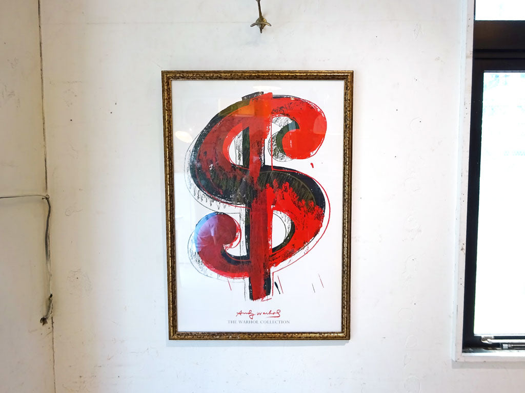 アンディー・ウォーホル Andy Warhol ダラーサイン Dollar Sign 1981(RED) ドル ポップアート 額装 中古品 買い取りしました。