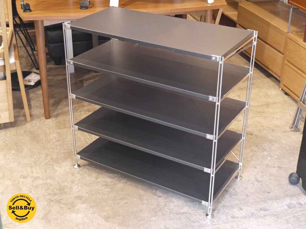 無印良品 MUJI ステンレス ユニットシェルフ スチールブラック棚板 5段 w86cm　中古品 買い取りしました！ 自由が丘店 出張買取もお任せください。
