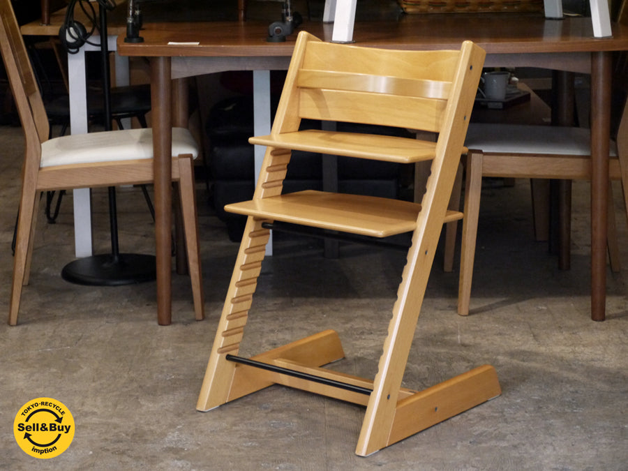 ストッケ STOKKE トリップトラップ TRIPP TRAPP ベビーチェア 新型 ナチュラル 木製ガード付き 北欧 ノルウェー 　中古品 買い取りしました！ 自由が丘店 出張買取もお任せください。