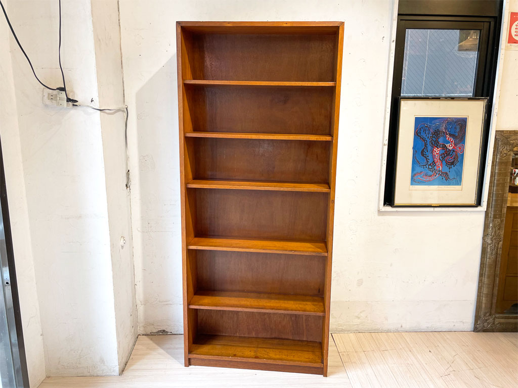 ジャパンビンテージ Japan Vintage 木味 ブックシェルフ 本棚 書棚 飾り棚 ラワン無垢材 昭和レトロ 古道具 下北沢店 中古品 買い取りしました。