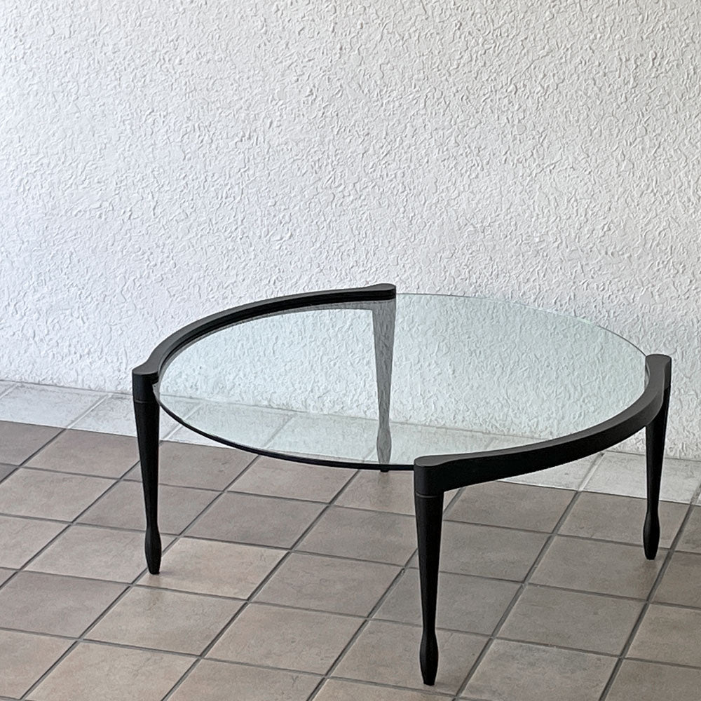  【用賀店】ポラダ porada ジオット GIOTTO リビングテーブル ブラックカラー マット仕上げ ガラス天板 参考価格176,000円 ACTUS取扱い 買取させていただきました。