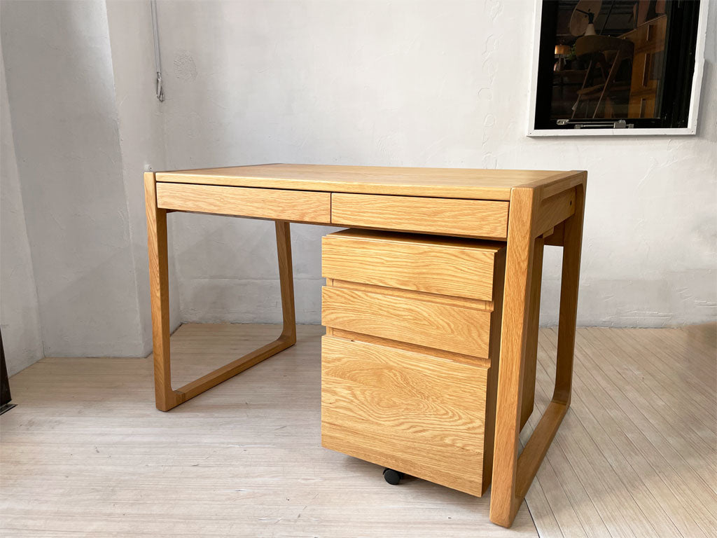 アクタスキッズ ACTUS KIDS フォピッシュ foppish デスク&ワゴン セット オーク材 W110cm デスク & チェスト ナチュラル 参考定価 合計￥108,900- 中古品 買い取りしました。