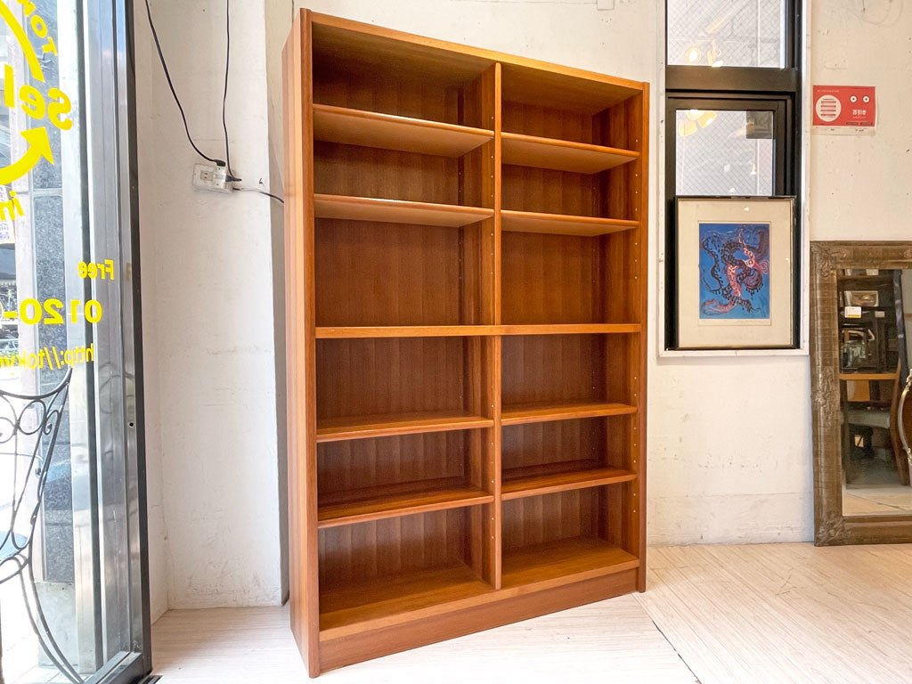 ジャパンビンテージ Japan Vintage チーク材 ブックシェルフ 本棚 W120 北欧スタイル  ～古き良き日本の北欧スタイル～