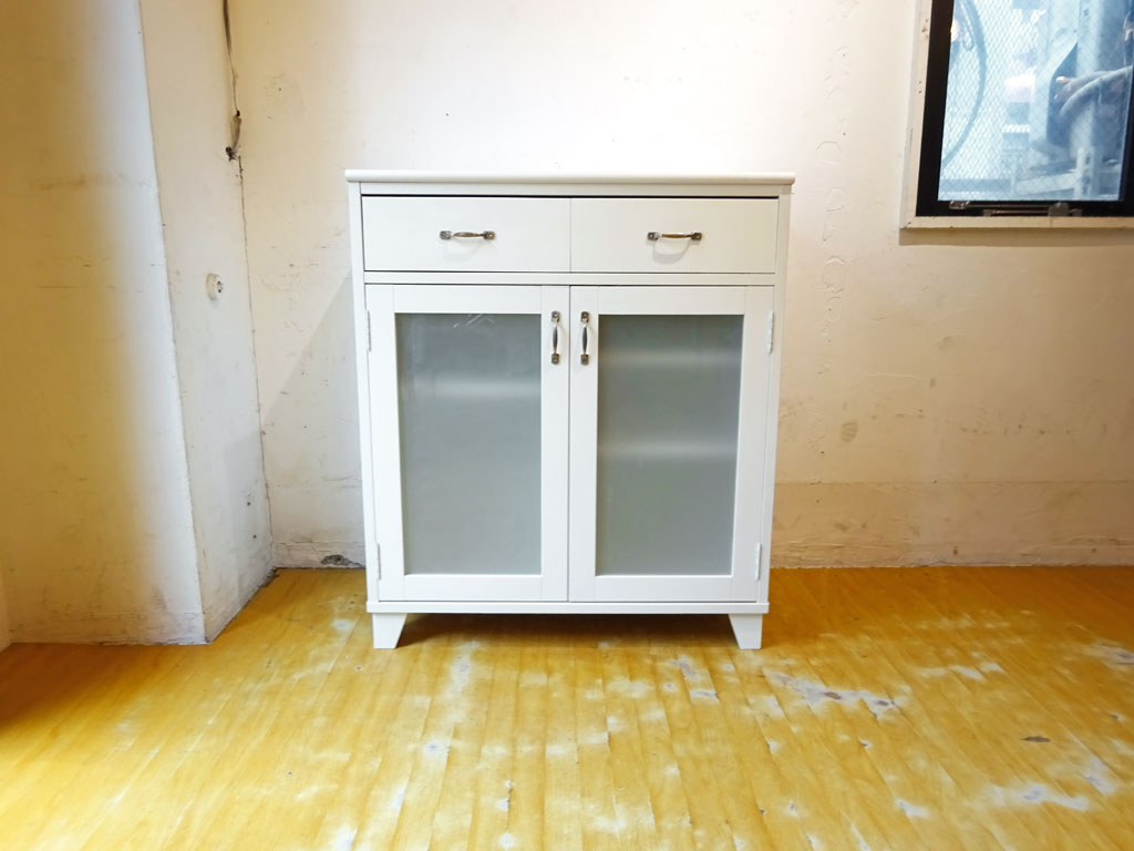 モモナチュラル Momo Natural ランド LAND キッチンカウンター レンジボード タイルトップ ホワイト 美品 中古品 買い取りしました。