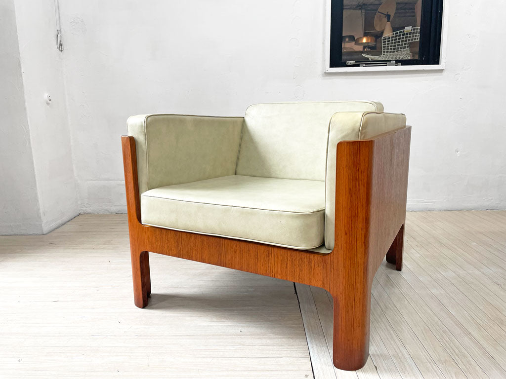 天童木工 Tendo ビンテージ ハコソファ HACO SOFA イージーチェア 剣持勇 チーク材 プライウッド PVCレザー ジャパニーズモダン 廃番希少 中古品 買い取りしました。