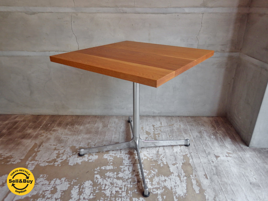 グリニッチ greeniche オーク無垢材天板 スタンダード カフェテーブル X レッグ ナチュラル 正方形 ～空間をセンスアップしてくれるカフェテーブル～ 【 買取と販売とレンタルのお店 】