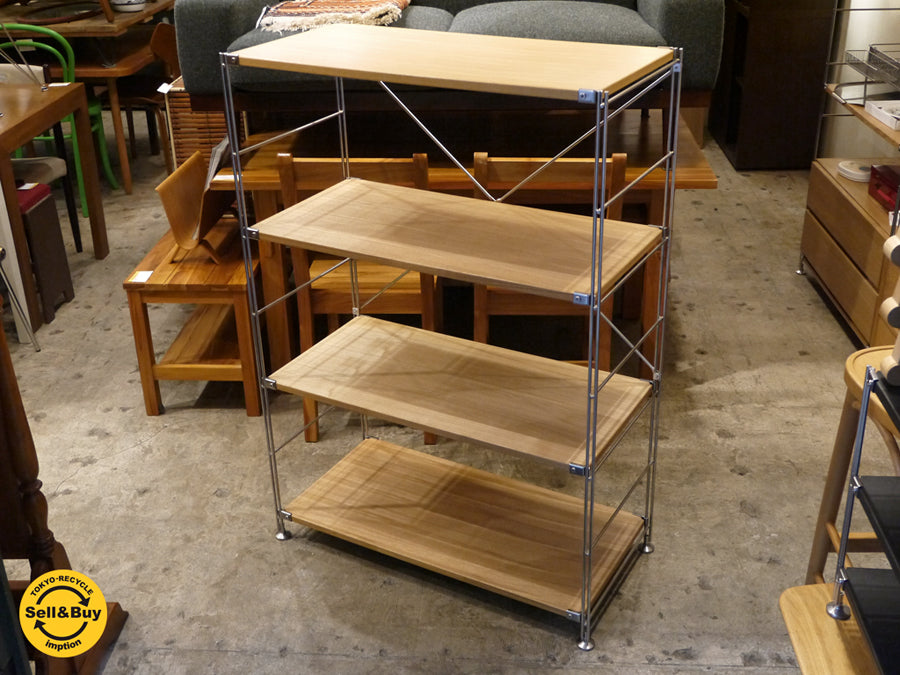 無印良品 MUJI タモ材 ステンレスユニットシェルフ 4段 ｗ84 ナチュラル 　中古品 買い取りしました。