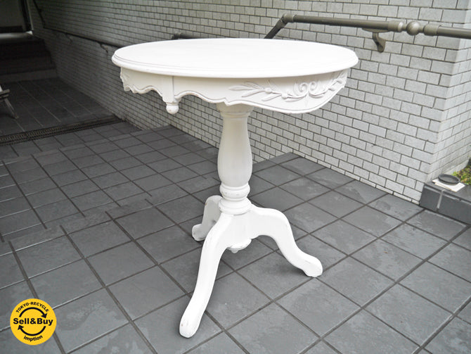 カントリーコーナー Country corner ロマンス コレクション カフェテーブル ホワイト フランス シャビーシック 中古品 買い取りしました！ 自由が丘店 出張買取もお任せください。