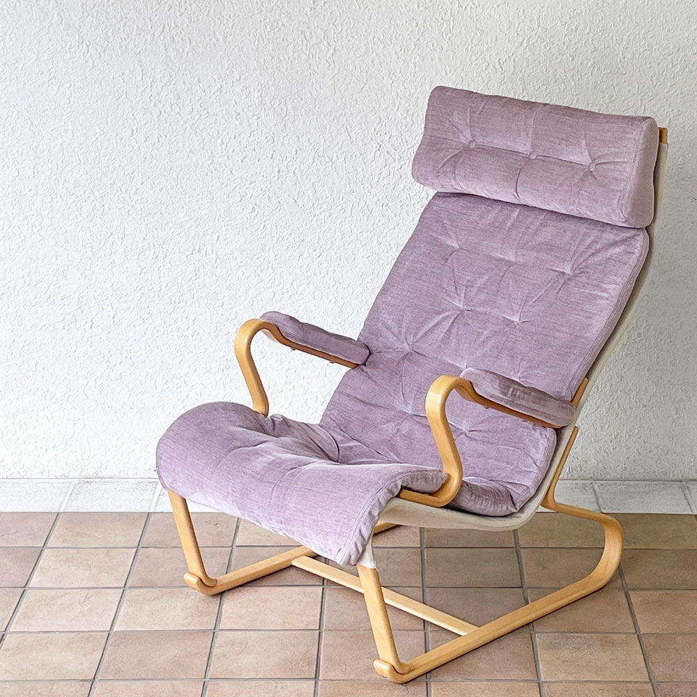  【用賀店】天童木工 Tendo ラウンジチェア 肘付き ハイバックチェア ヘッドレスト ブルーノ・マットソン Bruno Mathsson 定価207,900円 買取させていただきました。