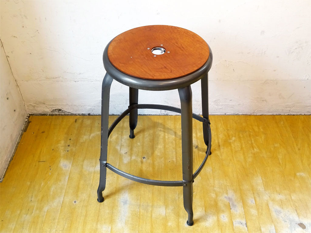 MIJL ニコルチェア NICOLLE CHAIR 60 グレー スチール ハイスツール 専用牛革シートパッド付き ザ・コンランショップ THE CONRAN SHOP 取扱い A 中古品 買い取りしました。