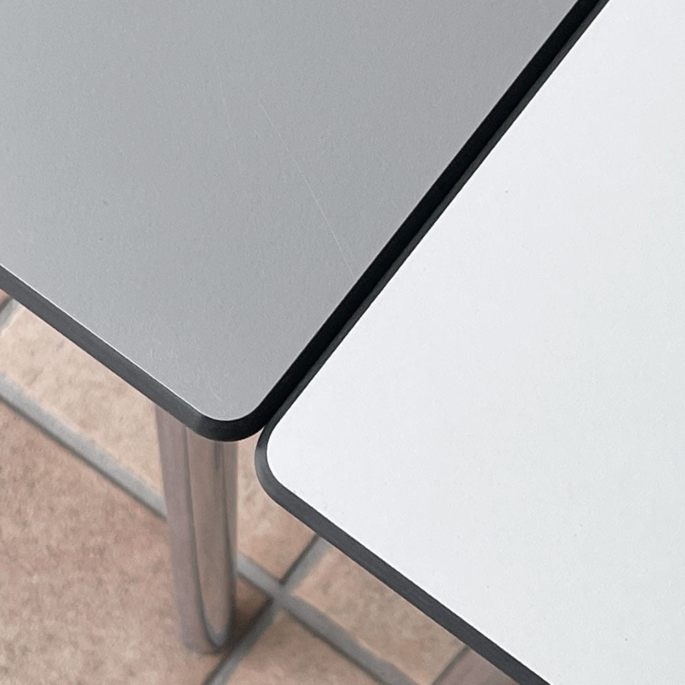 ヴィトラ vitra ハルテーブル HAL Table Square ダイニングテーブル スクエア W75cm ホワイト＆グレー ジャスパー・モリソン 廃番 ～シンプルが1番良い～