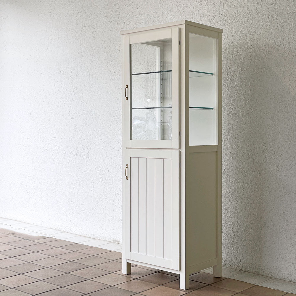  【用賀店】モモナチュラル MOMO Natural シエル ライン グラス CIELE LINE GLASS CIL-08 パイン材 2ドアキャビネット キュリオケース 飾り棚 ホワイトペインテッド 買取させていただきました。