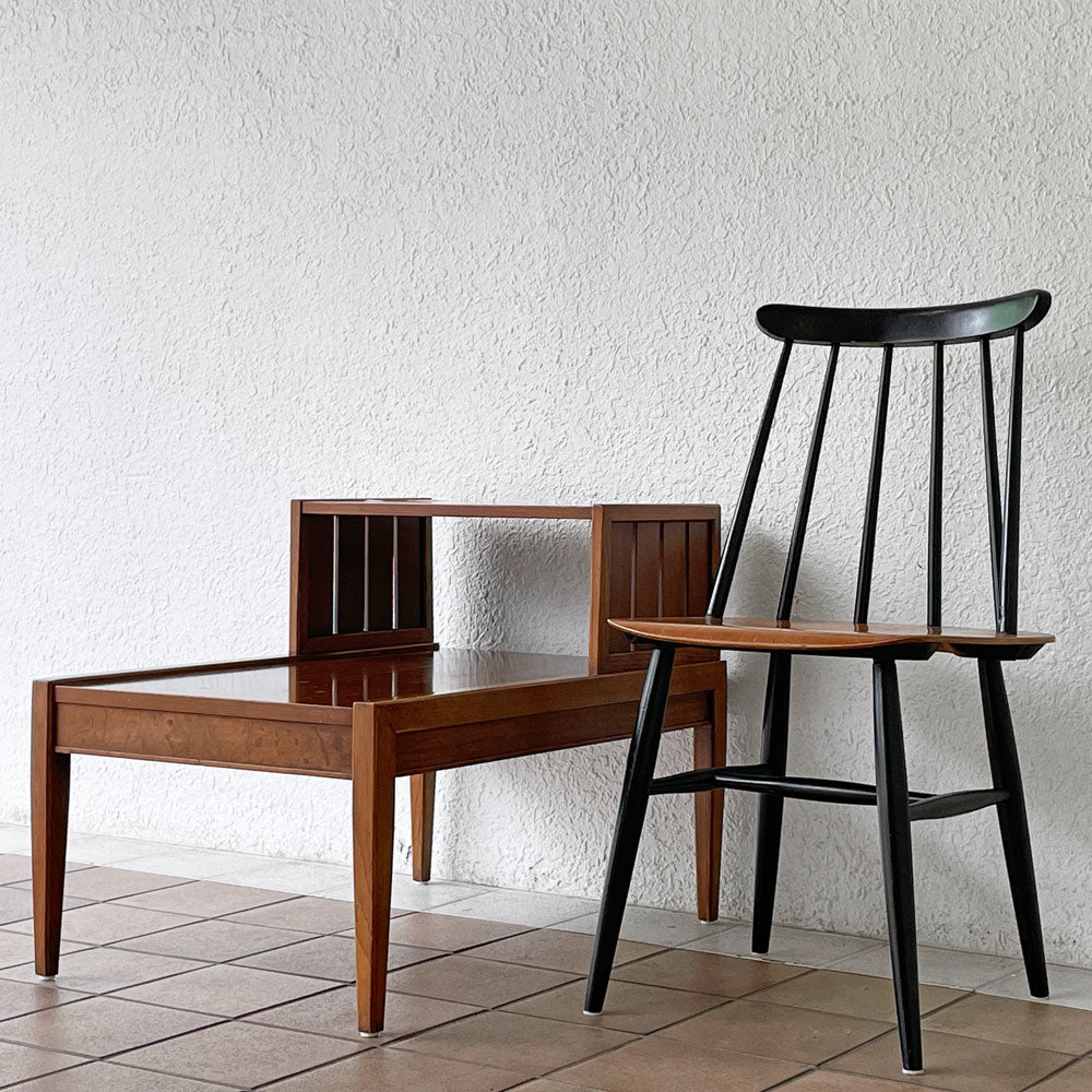  【用賀店】USビンテージ Vintage エンドテーブル ステップテーブル ローテーブル コーヒーテーブル W76.5cm ウォールナット スリット ミッドセンチュリー 買取させていただきました。