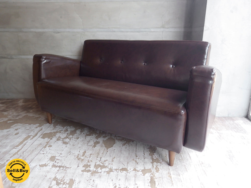 ビーカンパニー B-COMPANY ニューレザーソファ 2.5人掛け ブラウン  中古品 買い取りしました。