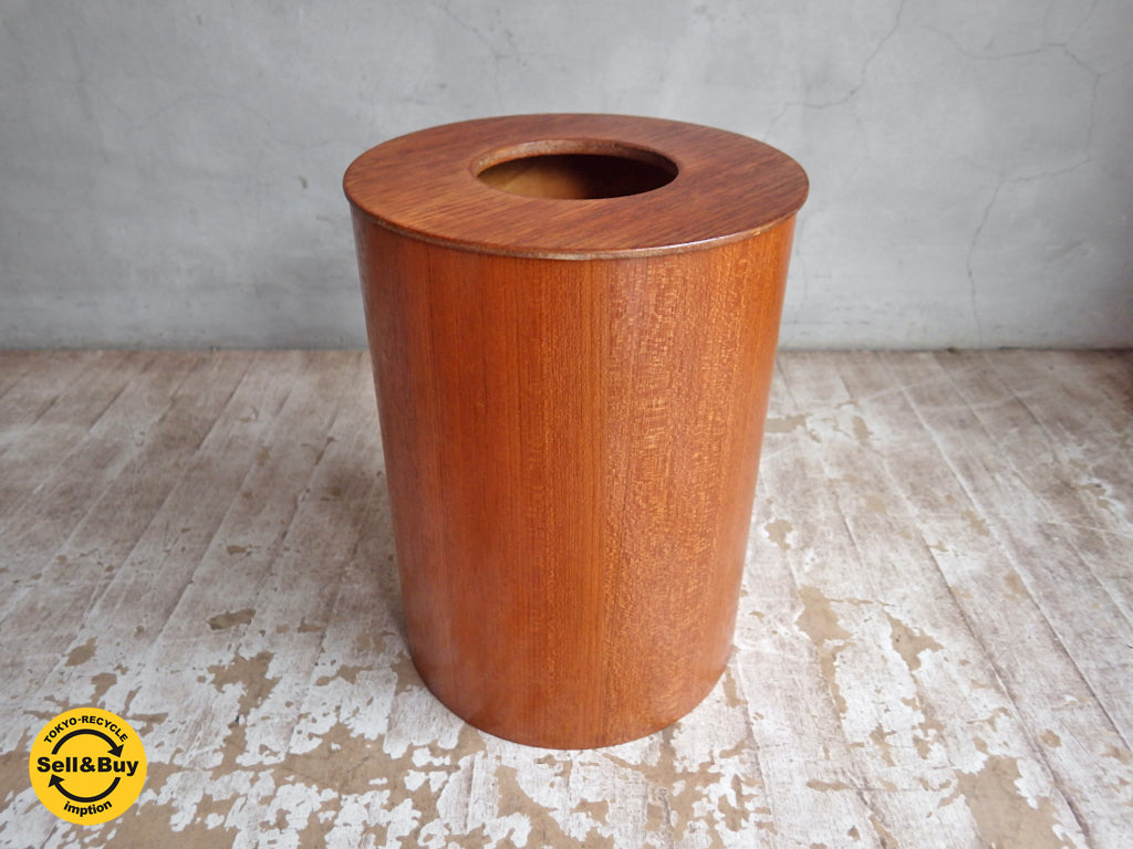 サイトーウッド SAITO WOOD ビンテージ チーク材 ダストボックス ゴミ箱 蓋つき 中古品 買い取りしました。