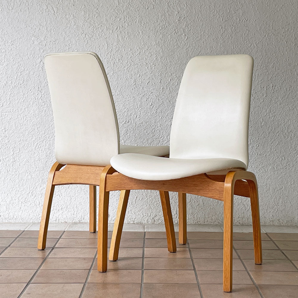 【用賀店】天童木工 Tendo アントラー Antler サイドチェア オーク材 PVCレザー 坂倉準三建築研究所 ビンテージ A＆B 計2脚 買取させていただきました。