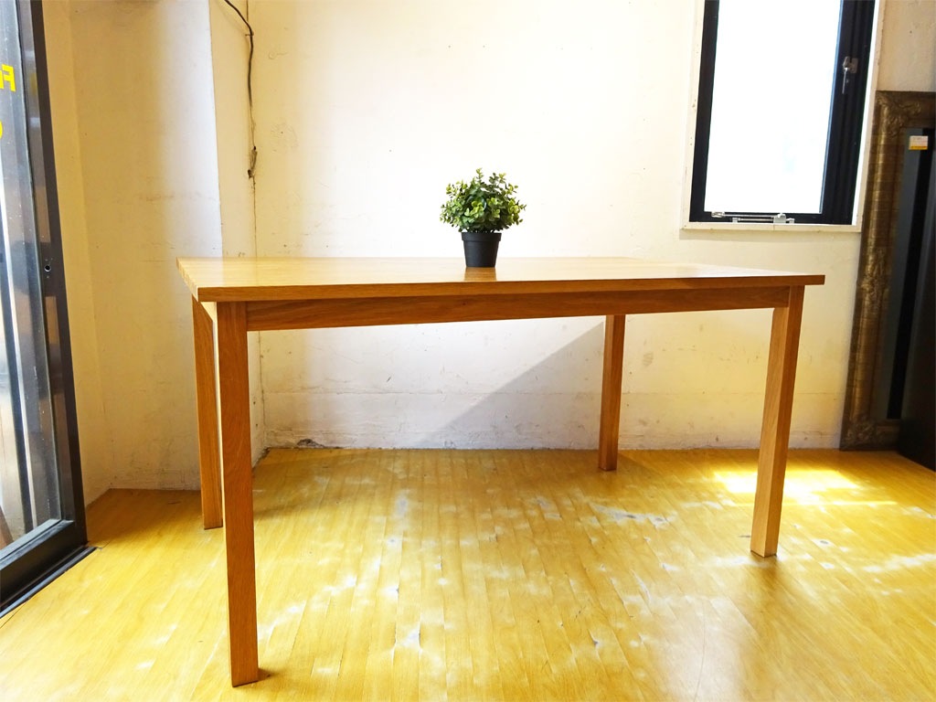 無印良品 MUJI オーク材 無垢集成材 ダイニングテーブル Dining シンプル ナチュラル 幅140cm 廃盤 中古品 買い取りしました。