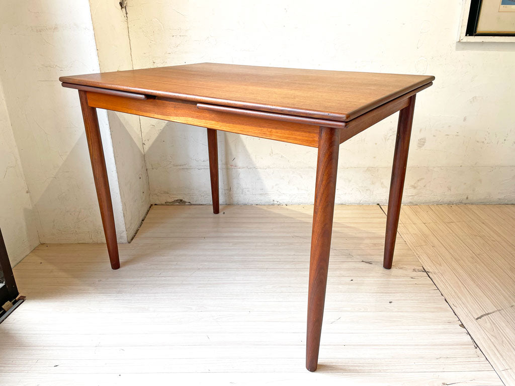 デンマークビンテージ Danish Vintage エクステンション ダイニングテーブル チーク材 伸長式 北欧家具 中古品 買い取りしました。