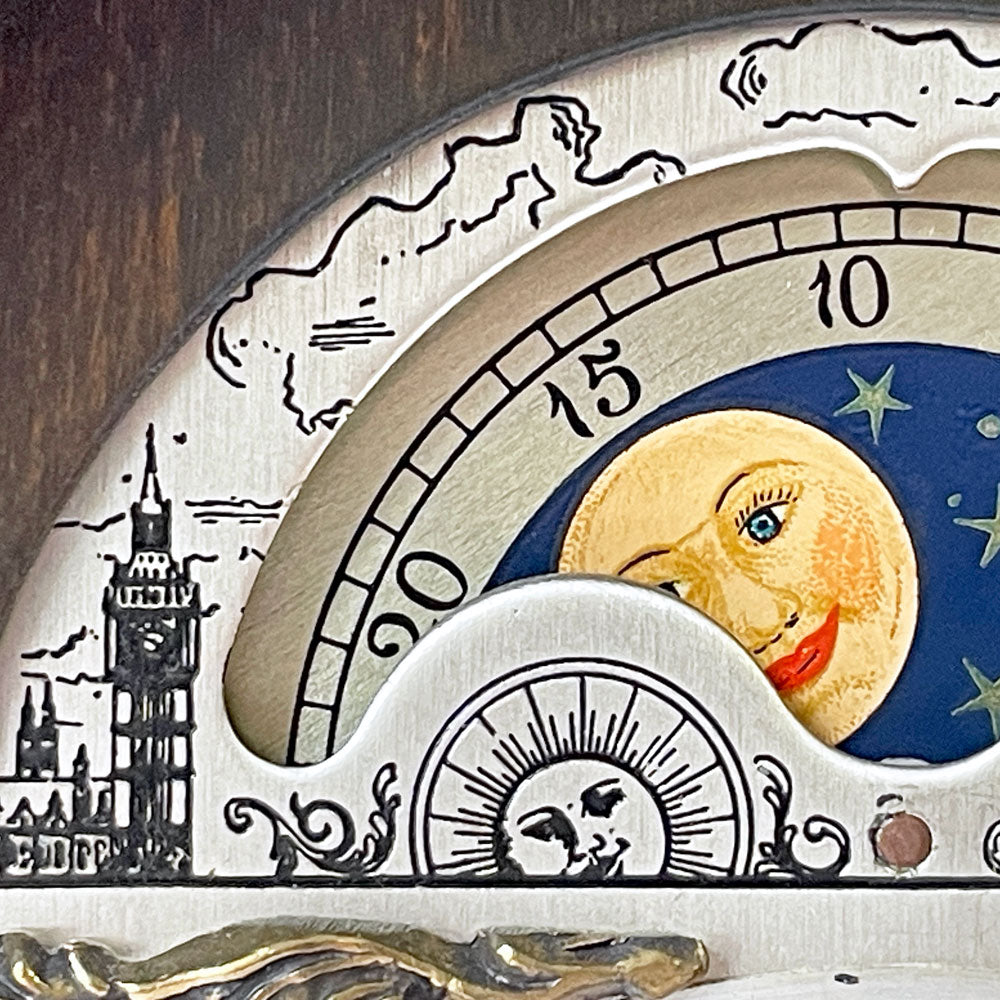 ワルミンク Wuba Warmink ゼンマイ式 置時計 ムーンフェイズ 時打ち ウェストミンスターチャイム 8日巻 マントルクロック オランダ ビンテージ Vintage　～ロマン溢れる鐘の音。～