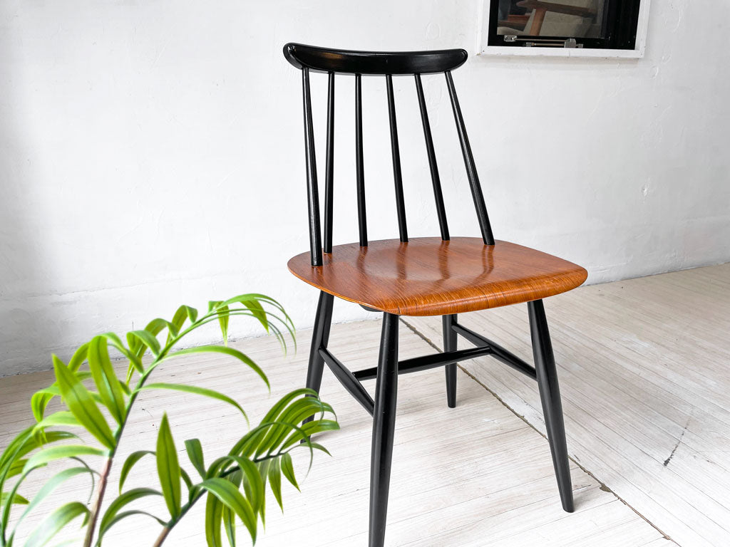 EDSBY VERKEN ファネットチェア Fanett chair イルマリ・タピオヴァーラ ダイニングチェア チーク材座面 ブラックペイント スウェーデン製 北欧ビンテージ 中古品 買い取りしました。