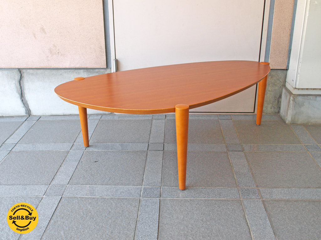 モダンデザイン Modern Design チェリー材 ローテーブル センターテーブル 3本脚 中古品 買い取りしました。下北沢店 出張買取もお任せ下さい。