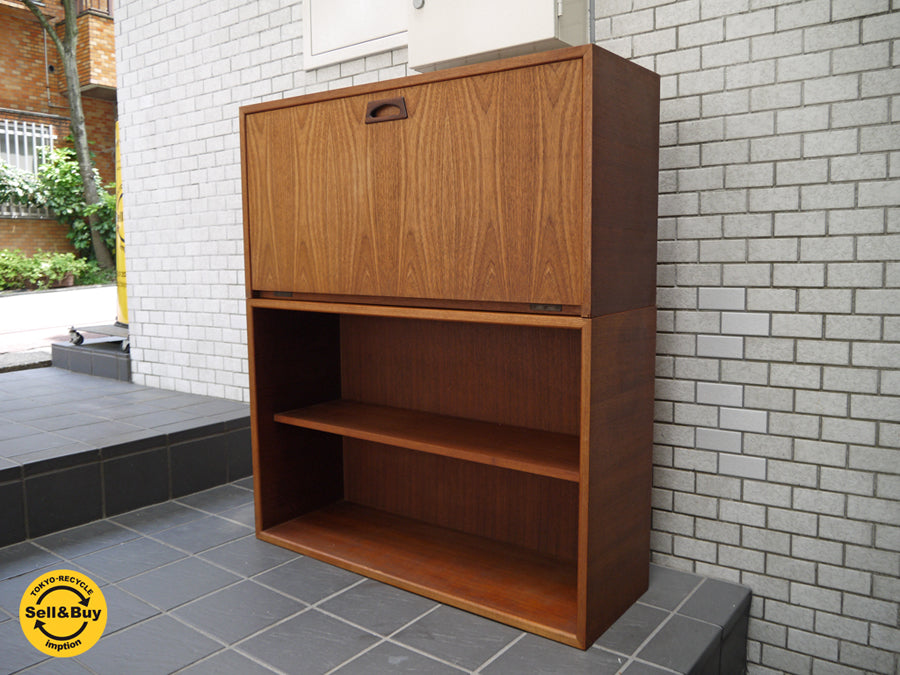 ジャパンビンテージ Japan vintage チーク材 スタッキングシェルフ ライティングキャビネット 棚 木味 北欧スタイル 　中古品 買い取りしました。
