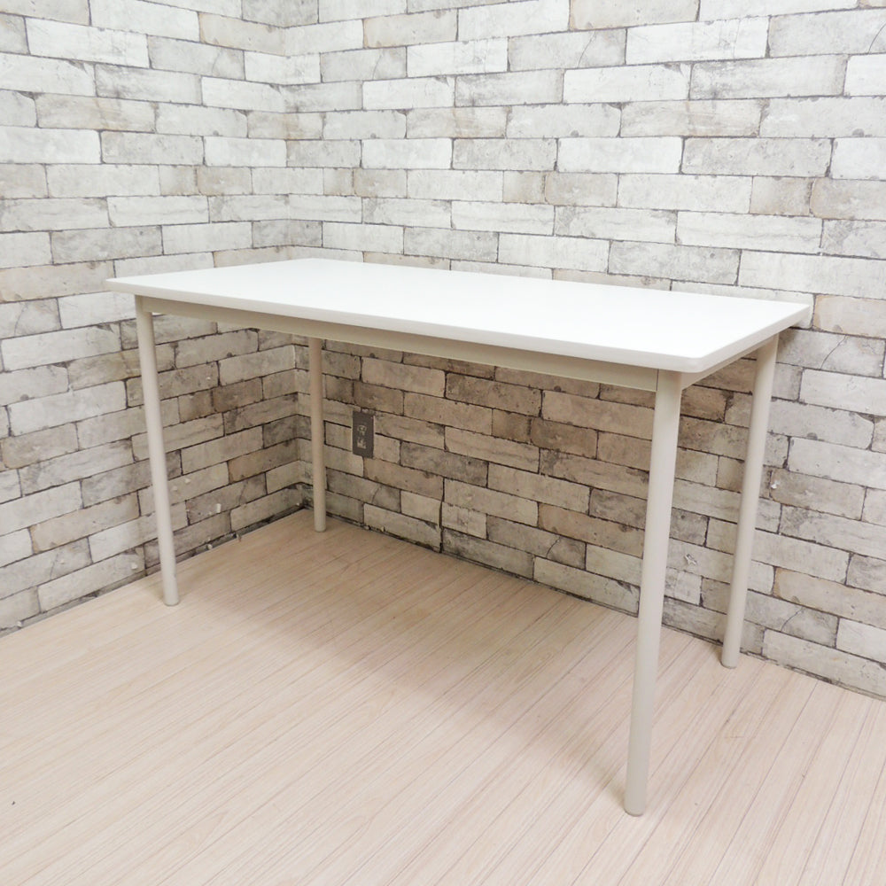 無印良品 MUJI スチールフレーム デスク ワークテーブル ホワイト 天板 w120   中古品 買い取りしました。