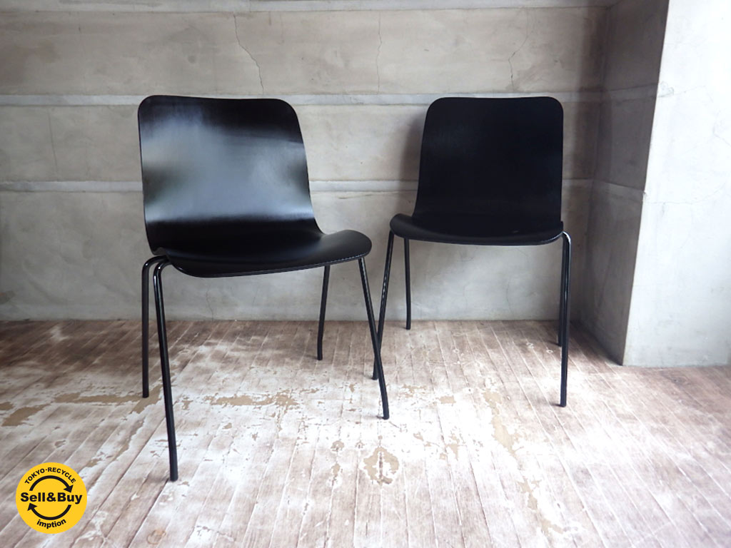 オフェクト OFFECCT ダイニングチェア プライウッド 2脚セット ブラック  中古品 買い取りしました。学芸大学店 出張買取もお任せ下さい。