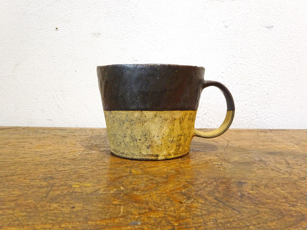 村上 躍 黒釉砂化粧 マグカップ 器 うつわ 陶器 現代作家 B 中古品 買い取りしました。