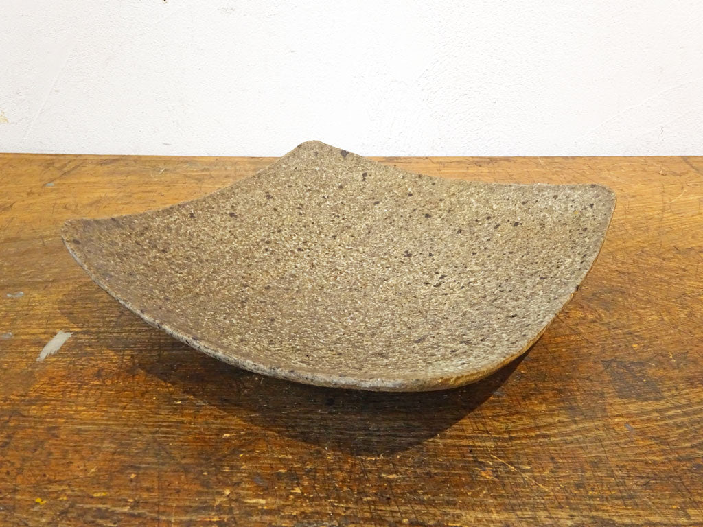 村上躍 白灰化粧 角皿 盛付皿 うつわ 器 陶器 現代作家 中古品 買い取りしました。