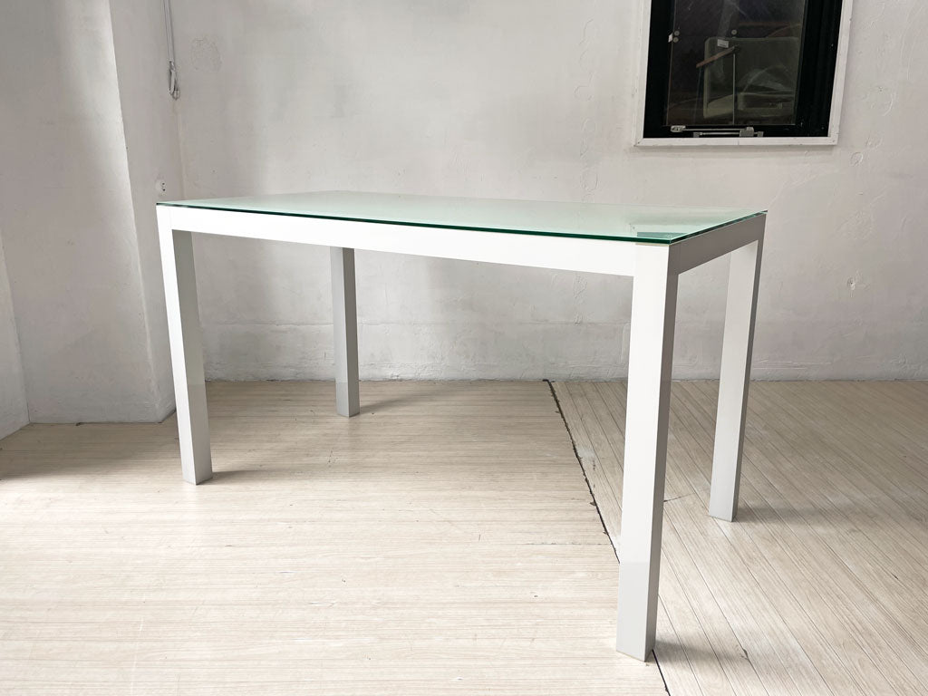 無印良品 MUJI ワークデスク フロストガラス×アルミフレーム 廃番 スタイリッシュモダン 幅120cｍ 中古品 買い取りしました。