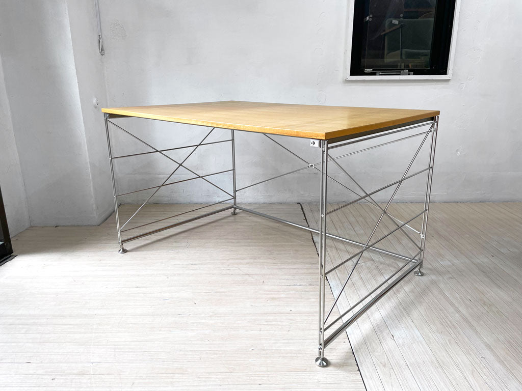無印良品 MUJI タモ材 ステンレスユニットデスク ワーキングテーブル ナチュラル シンプルデザイン 廃番 中古品 買い取りしました。