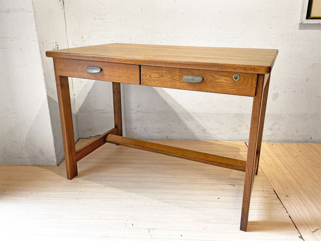 ナジコ Najico デスク 机 オーク無垢集成材 W100 ジャパンビンテージ Japan Vintage 昭和レトロ 中古品 買い取りしました。