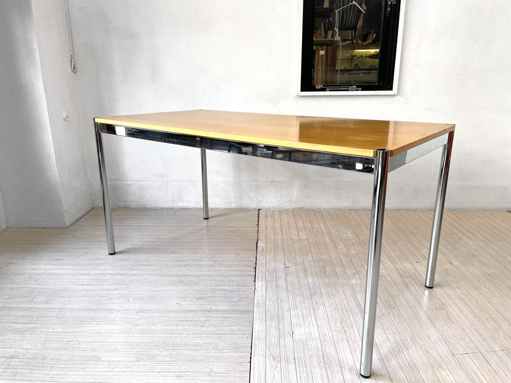USMハラー USM Haller モジュラーファニチャー Modular Furniture ハラーテーブル ワークデスク ナチュラルウッド ビーチ材 W150cm 高さ調節機能付 中古品 買い取りしました。