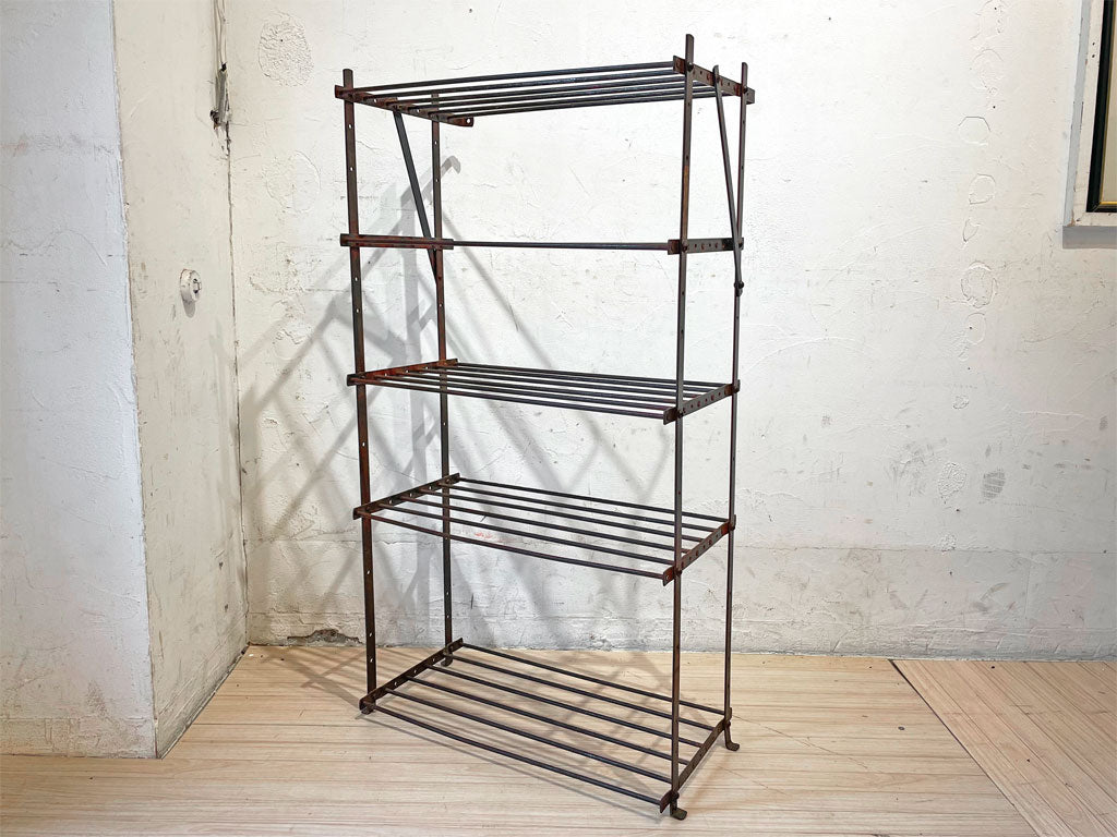 リジデックス RIGIDEX キャストアイアン オープンシェルフ ワイヤーシェルフ インダストリアル フランスビンテージ French Vintage 中古品 買い取りしました。