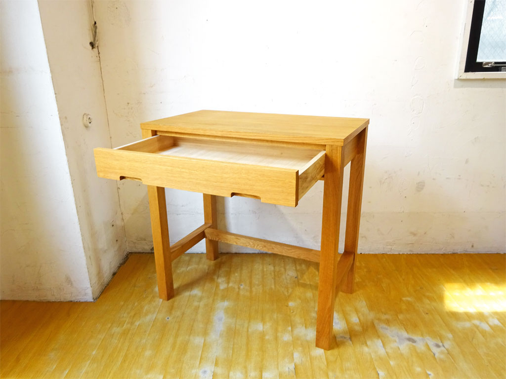 北欧ナチュラルスタイル Scandinavian style オーク材 コンパクトデスク ドロワー付 中古品 買い取りしました。
