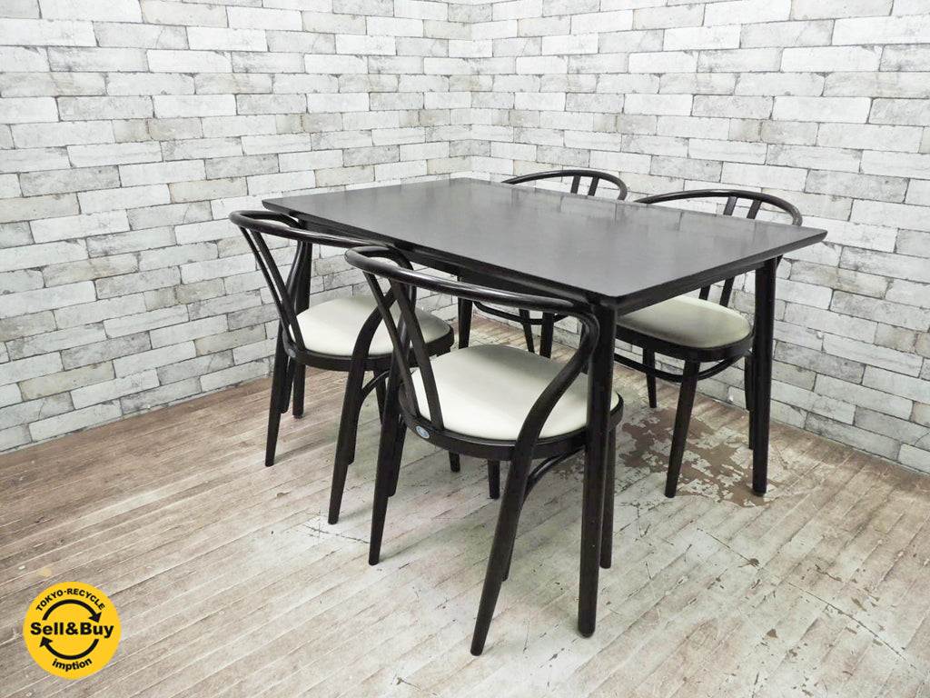 秋田木工 akimoku ダイニングアームチェア No.503 ブラック 2脚セット ＆ ダイニングテーブル IDC大塚家具取扱  中古品 買い取りしました。