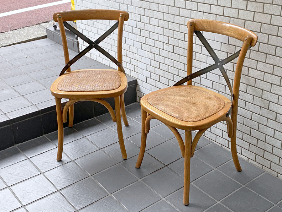ノットアンティークス knot antiques クロスバック X-BACK ダイニングチェア ベントウッド カフェスタイル CRASH GATE取扱 　中古品 買い取りしました。