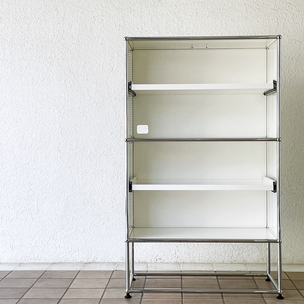  【用賀店】ユーエスエムハラー USMハラー USM Haller キャビネット シェルフ 1列3段 エクステンションシェルフ×2 ピュアホワイト 参考定価 \202,401-ル 買取させていただきました。