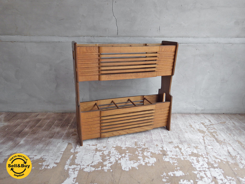 ジャパンビンテージ 木製 スリッパラック 玄関収納 ソリッド レトロ 中古品 買い取りしました。