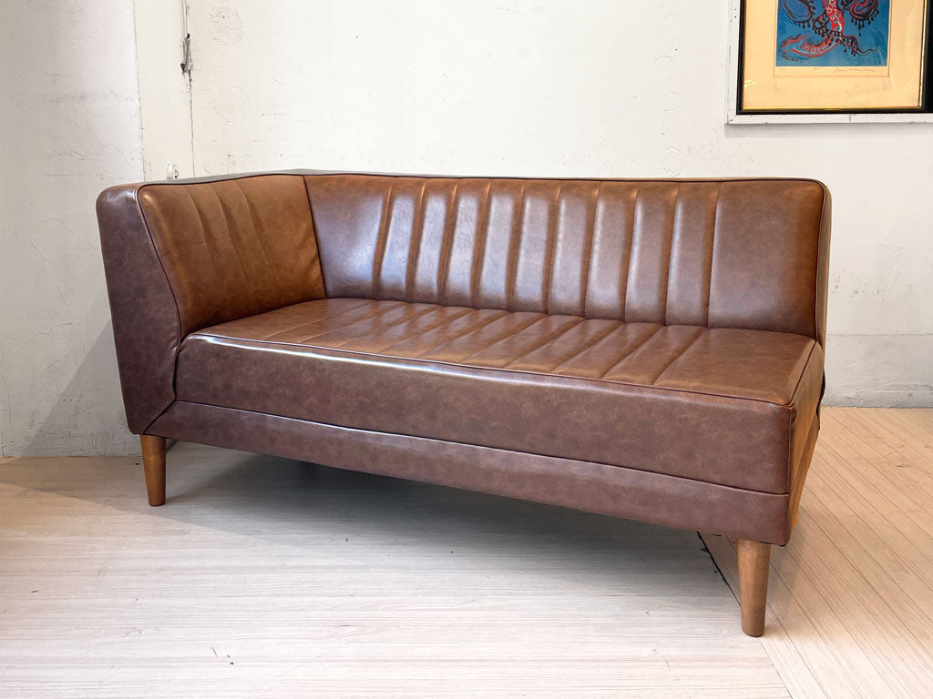 ビカーサ BICASA YJ-LD 片アームソファ カウチソファ COUCH SOFA コーナータイプ ダークブラウン ビンテージスタイル 中古品 買い取りしました。