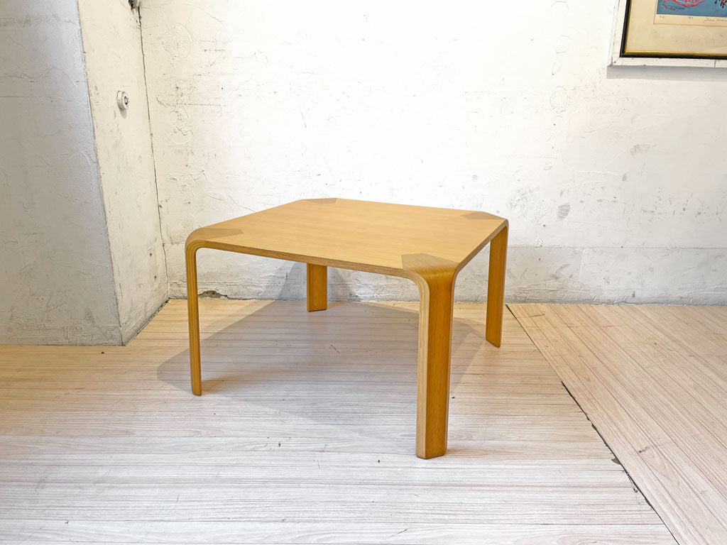 天童木工 Tendo プライウッド 座卓 ローテーブル ケヤキ材 乾三郎デザイン 正方形 コンパクト 和モダン 中古品 買い取りしました。