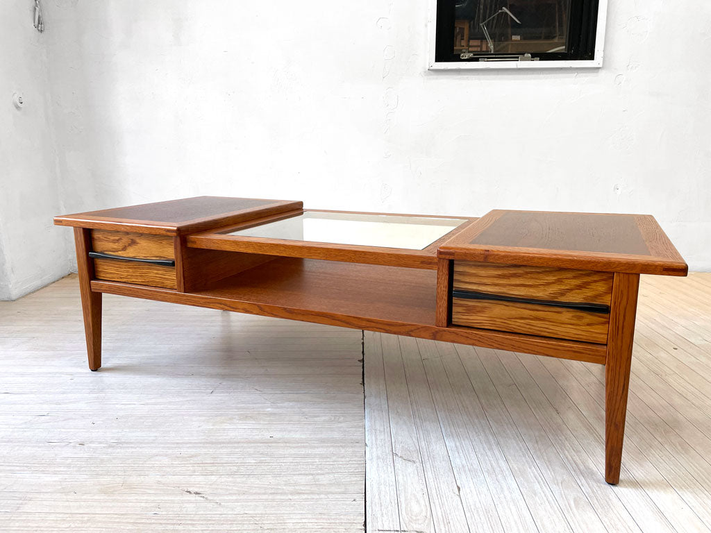 アクメファニチャー ACME Furniture ジェティ コーヒー テーブル JETTY COFFEE TABLE ガラストップ 抽斗2杯 中古品 買い取りしました。