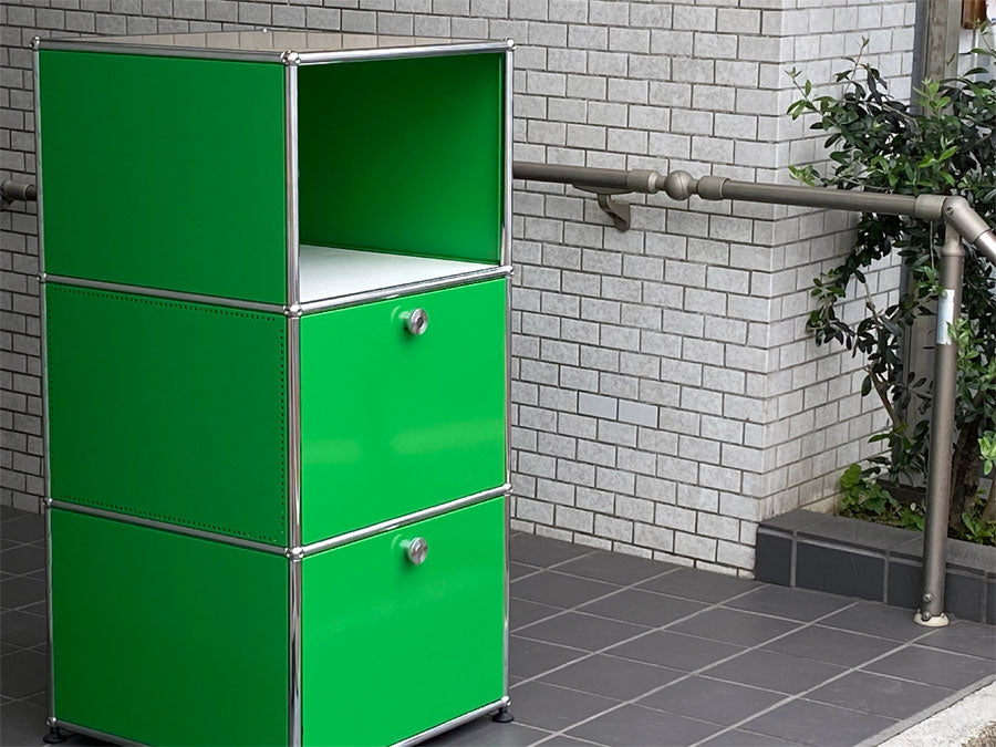 USMハラー USM Haller モジュラーファニチャー ハラーシステム キャビネット 1列3段 USMグリーン USMベージュ ピュアホワイト ～堅牢な柔軟性～