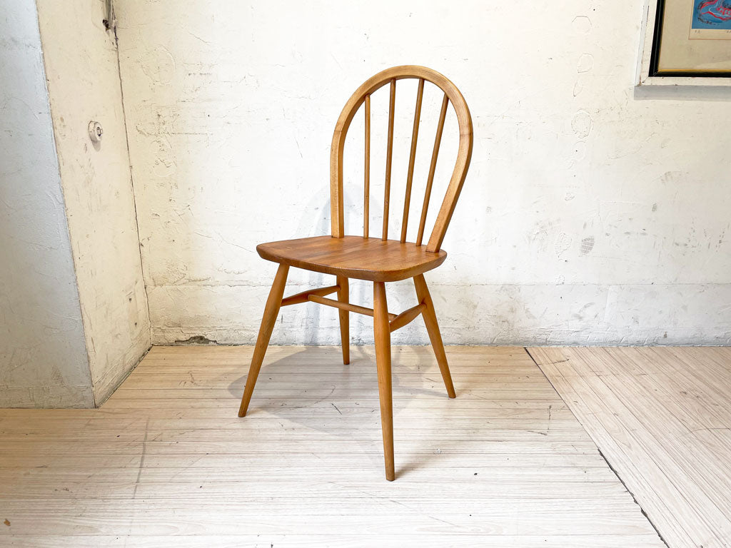 アーコール Ercol フープバックチェア スポークバックチェア エルム材 UKビンテージ 英国家具 中古品 買い取りしました。