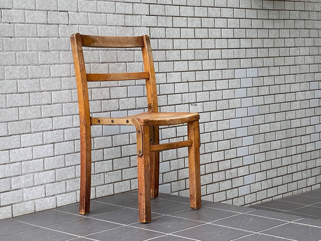 UKビンテージ UK vintage スクールチェア キッズチェア 木味 子供椅子 花台 英国家具 中古品 買い取りしました。
